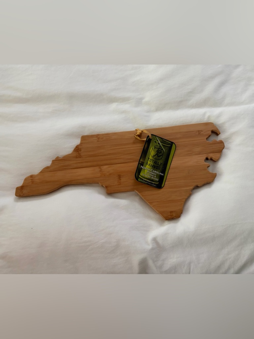 North Carolina Bamboo Cutting Board - State Shaped